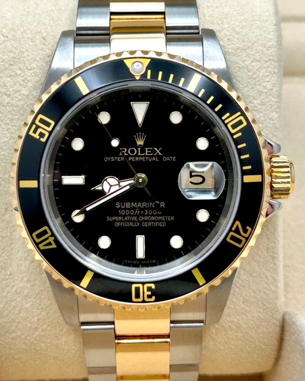 2006 Rolex Submariner Date 40MM Black Dial Two-Tone Oyster Bracelet (16613)