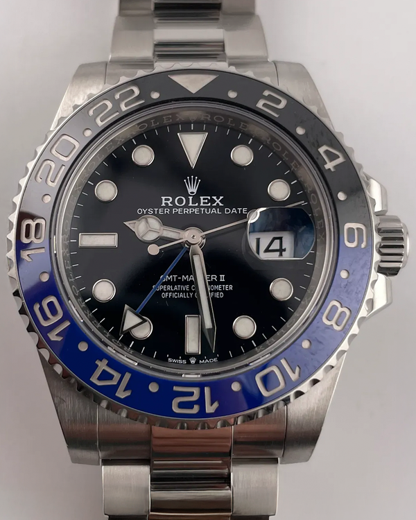 2024 Rolex GMT-Master II "Batman" 40MM Black Dial Oyster Bracelet (126710BLNR)