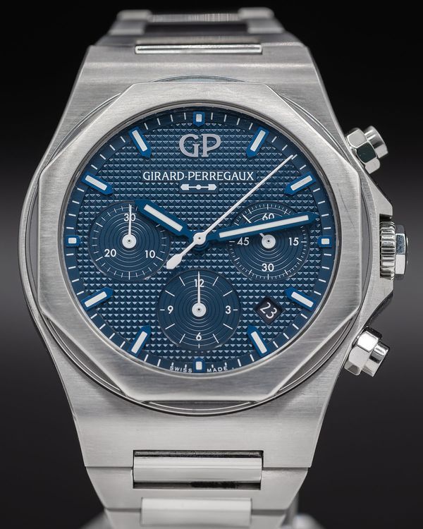 Girard Perregaux Laureato Chronograph 42MM Blue Dial Steel Bracelet (81020-11-431-11A)