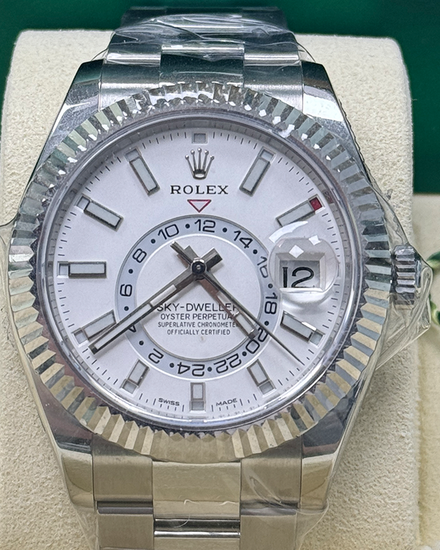 2020 Rolex Sky-Dweller 42MM White Dial Oyster Bracelet (326934)