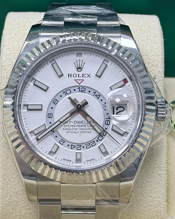 2020 Rolex Sky-Dweller 42MM White Dial Oyster Bracelet (326934)