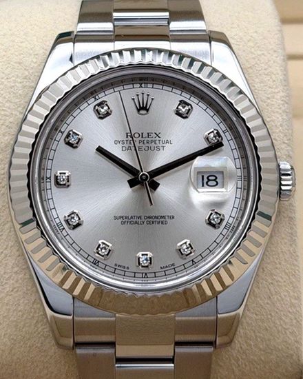 2015 Rolex Datejust II 41MM Silver Dial Oyster Bracelet (116334)