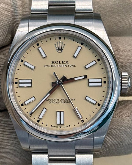 No Reserve - 2026 Rolex Oyster Perpetual 41MM Beige Dial Oyster Bracelet (134300)