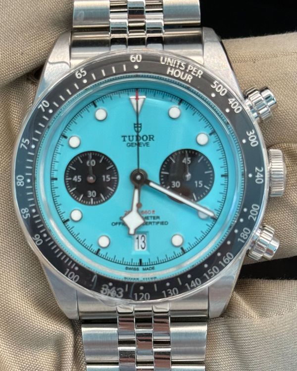 No Reserve - 2025 Tudor Black Bay Chrono 41MM Blue "Flamingo" Dial Steel Bracelet (79360N)