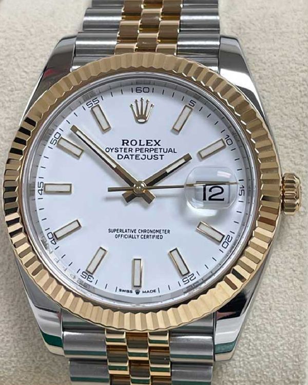 2024 Rolex Datejust 41MM White Dial Two-Tone Jubilee Bracelet (126333)
