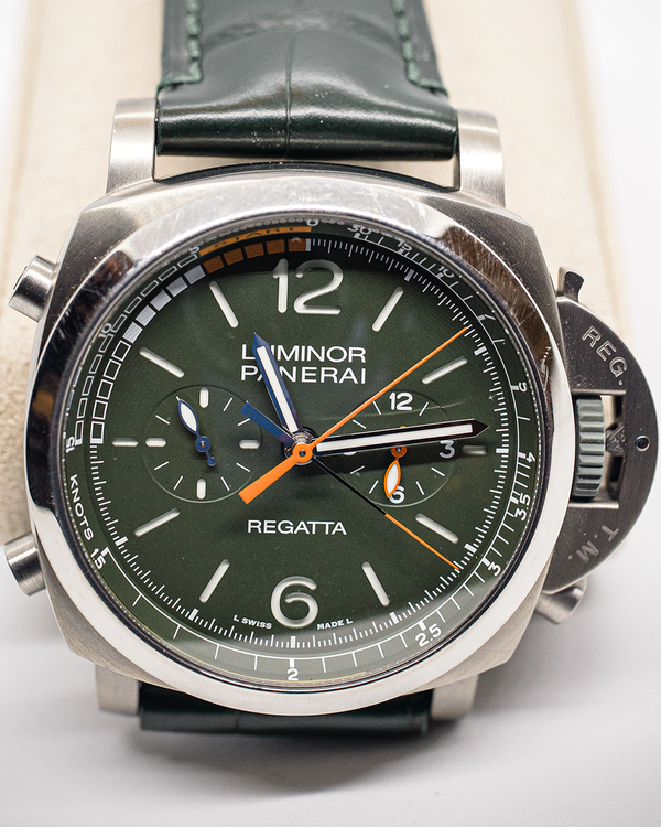 2023 Panerai Luminor Regatta 47MM Green Dial Leather Strap (PAM01299)