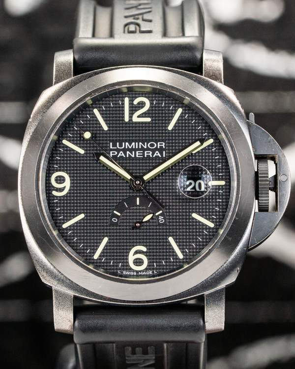 No Reserve - 2009 Panerai Luminor Power Reserve L.E. 44MM Black "Hobnail" Dial Rubber Strap (PAM00028)