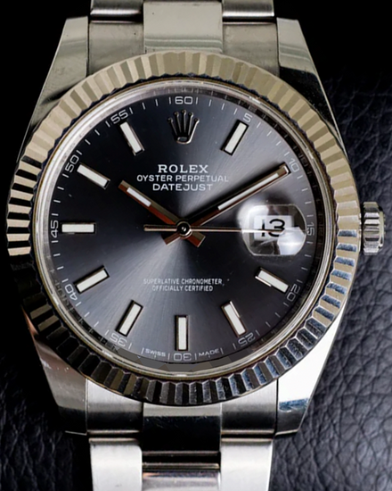 2017 Rolex Datejust 41MM Rhodium Dial Oyster Bracelet (126334)