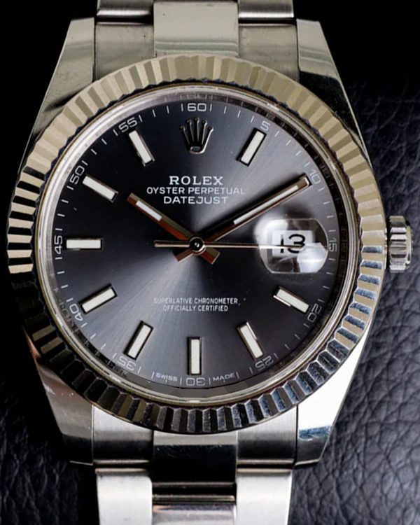 2017 Rolex Datejust 41MM Rhodium Dial Oyster Bracelet (126334)