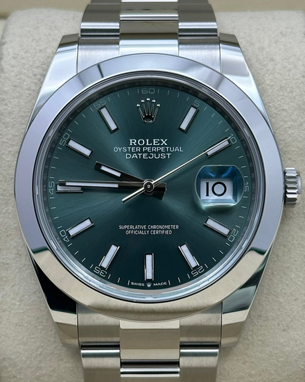 2025 Rolex Datejust 41MM Green Dial Oyster Bracelet (126300)
