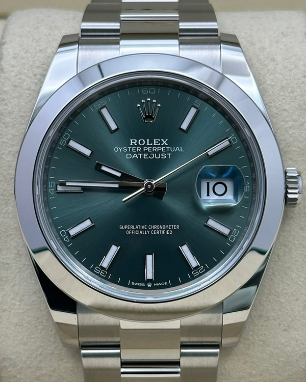 2025 Rolex Datejust 41MM Green Dial Oyster Bracelet (126300)