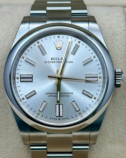 2025 Rolex Oyster Perpetual 41MM Silver Dial Oyster Bracelet (134300)