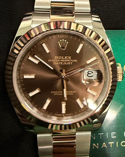 2026 Rolex Datejust 41MM Chocolate Dial Two-Tone Oyster Bracelet (126331)
