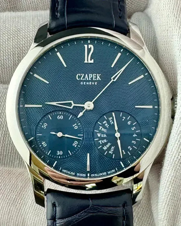 2023 Czapek & Cie Quai Des Bergues 42.5MM Blue Dial Leather Strap (Blue Aurora)