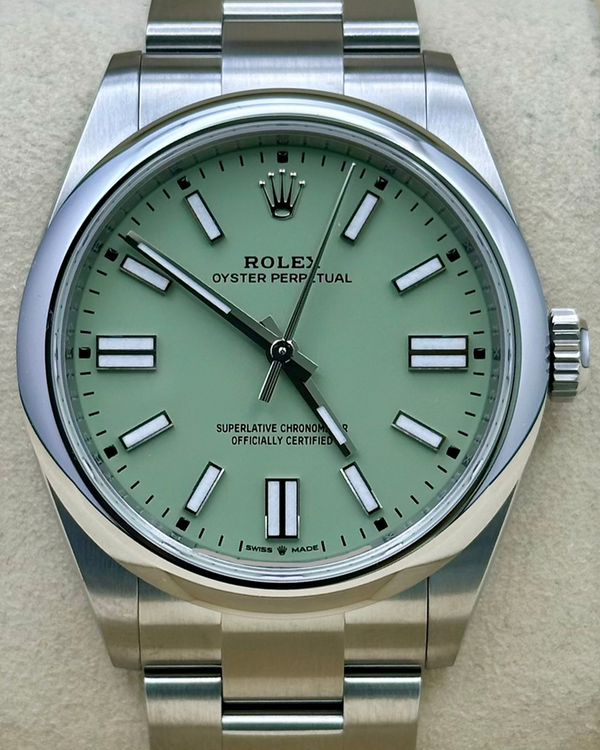 2026 Rolex Oyster Perpetual 41MM Pistachio Dial Oyster Bracelet (134300)