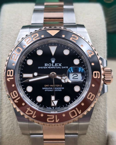 2023 Rolex GMT-Master II "Rootbeer" 40MM Black Dial Two-Tone Oyster Bracelet (126711CHNR)