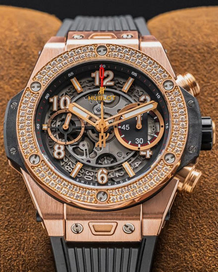 Hublot Big Bang Unico King Gold 42MM Black Dial Rubber Strap (441.OX.1180.RX.1104)