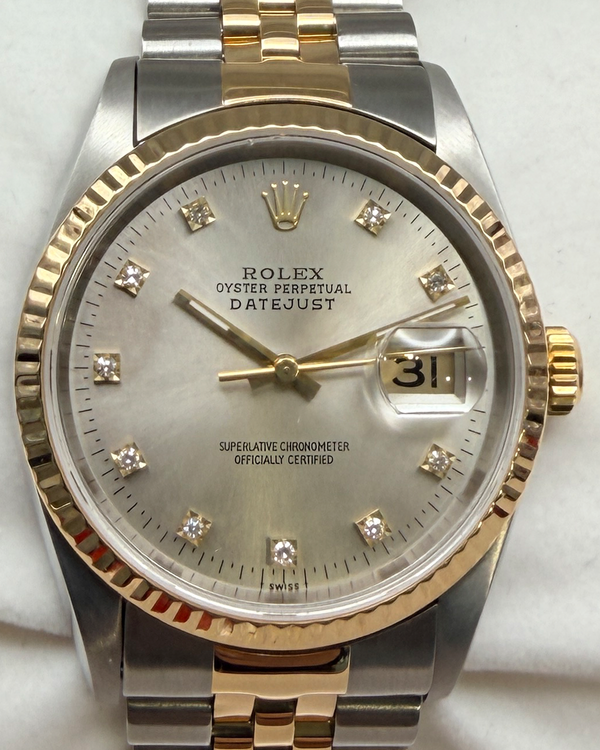 Rolex Datejust 36MM Silver Dial Two-Tone Jubilee Bracelet (16233)
