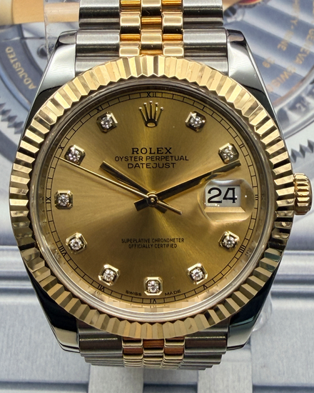 2016 Rolex Datejust 41MM Champagne Dial Two-Tone Jubilee Bracelet (126333)