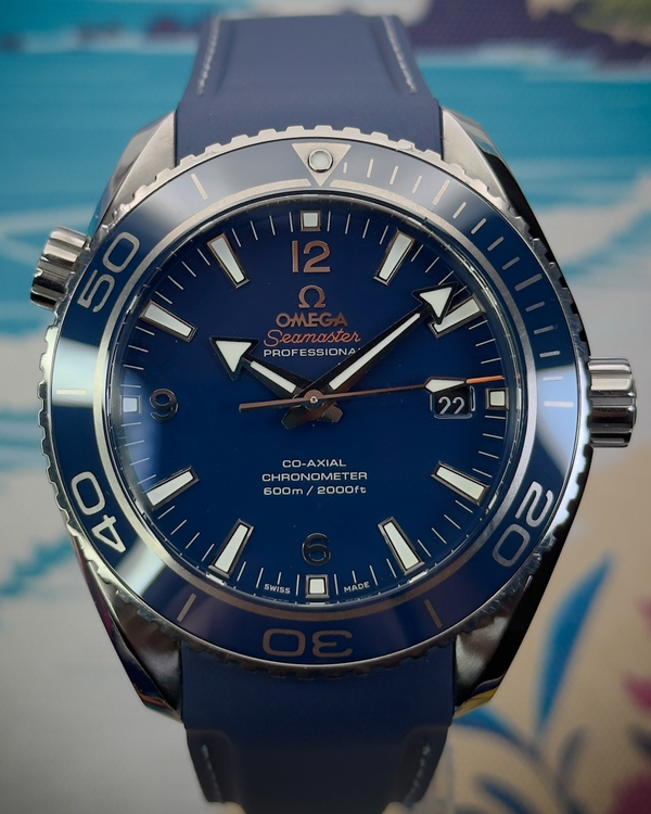2019 Omega Seamaster Planet Ocean 600M 45.5MM Blue Dial Rubber Strap (232.92.46.21.03.001)