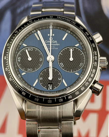 2017 Omega Speedmaster Racing 40MM Blue Dial Steel Bracelet (326.30.40.50.03.001)