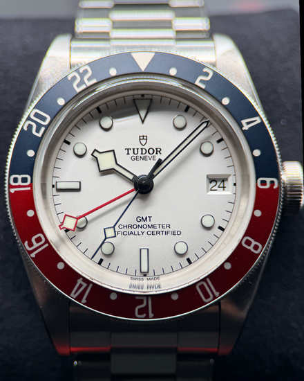 No Reserve - 2023 Tudor Black Bay GMT "Pepsi" 41MM White Dial Steel Bracelet (79830RB)