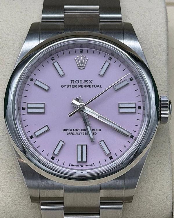 2026 Rolex Oyster Perpetual 41MM Pink Dial Oyster Bracelet (134300)