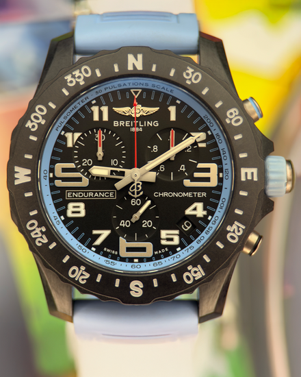 No Reserve - 2021 Breitling Endurance Pro 44MM Quartz Black Dial Rubber Strap (X82310281B1S1)