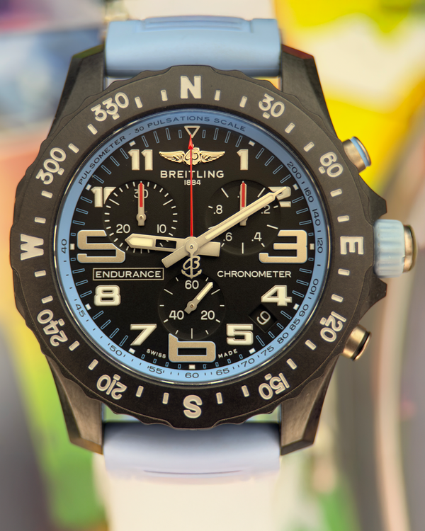No Reserve - 2021 Breitling Endurance Pro 44MM Quartz Black Dial Rubber Strap (X82310281B1S1)