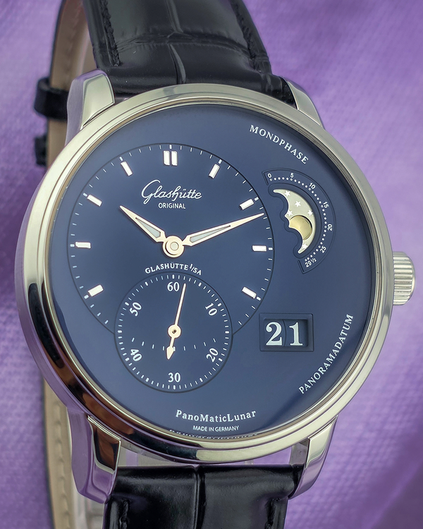 2024 Glashütte Original PanoMaticLunar 40MM Blue Dial Leather Strap (1-90-02-46-32-55)