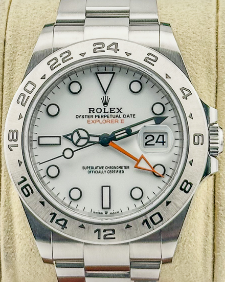 No Reserve - 2025 Rolex Explorer II "Polar" 42MM White Dial Oyster Bracelet (226570)