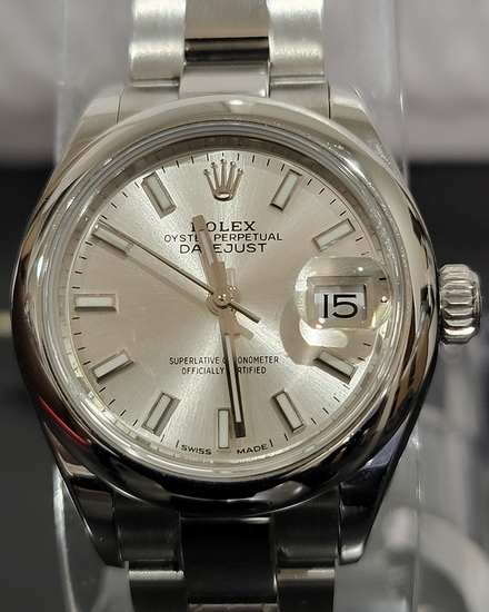 Rolex Lady-Datejust 28MM Silver Dial Oyster Bracelet (279160)