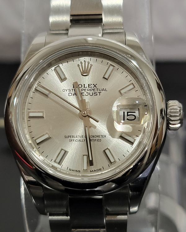No Reserve - Rolex Lady-Datejust 28MM Silver Dial Oyster Bracelet (279160)