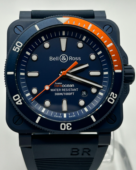 2025 Bell & Ross BR 03-92 Diver "Tara Ocean" L.E. 42MM Blue Dial Rubber Strap (BR0392-D-TR-CE/SRB)