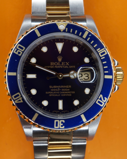 2006 Rolex Submariner Date "Bluesy" 40MM Blue Dial Two-Tone Oyster Bracelet (16613LB)