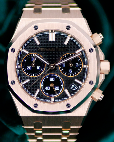 2022 Audemars Piguet Royal Oak Chronograph "50th Year Anniversary" 41MM Black Dial Rose Gold Bracelet (26240OR.OO.D002CR.01)
