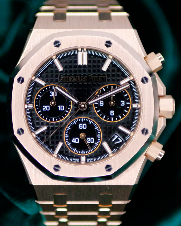 2022 Audemars Piguet Royal Oak Chronograph "50th Year Anniversary" 41MM Black Dial Rose Gold Bracelet (26240OR.OO.D002CR.01)