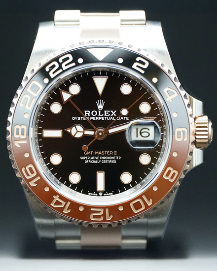 2021 Rolex GMT-Master II "Rootbeer" 40MM Black Dial Two-Tone Oyster Bracelet (126711CHNR)