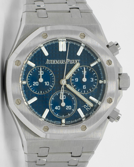 2024 Audemars Piguet Royal Oak Chronograph 41MM Blue Dial Steel Bracelet (26240ST.OO.1320ST.05)