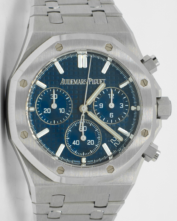 2024 Audemars Piguet Royal Oak Chronograph 41MM Blue Dial Steel Bracelet (26240ST.OO.1320ST.05)