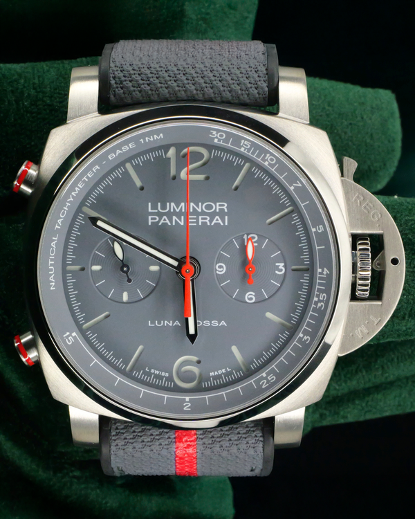 2025 Panerai Luminor Chrono Flyback Luna Rossa 44MM Grey Dial Rubber Strap (PAM01654)