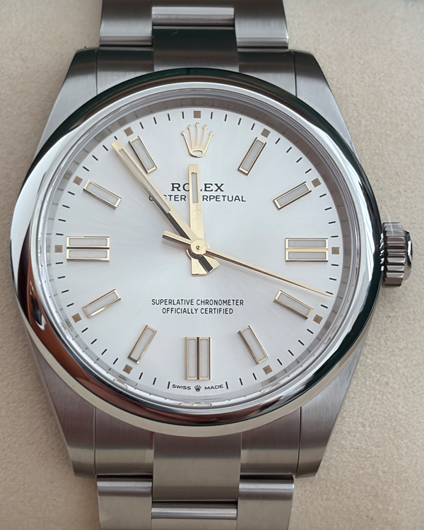 2026 Rolex Oyster Perpetual 41MM Silver Dial Oyster Bracelet (134300)