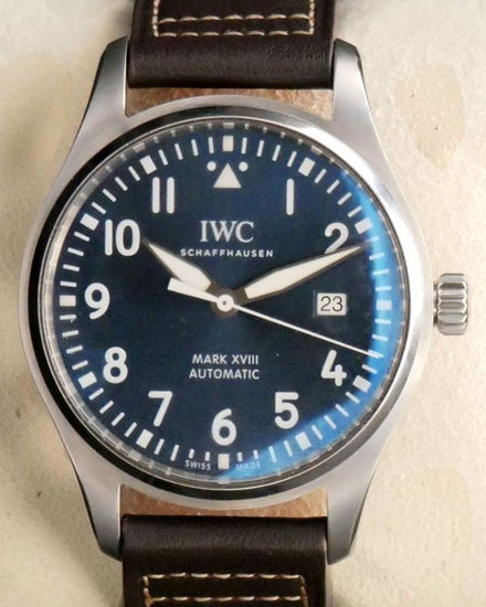 2018 IWC Schaffhausen Pilot Mark XVIII "Le Petit Prince" 40MM Blue Dial Leather Strap (IW327004)