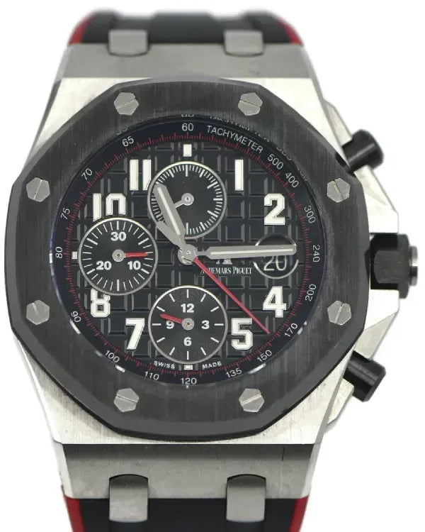 2020 Audemars Piguet Royal Oak Offshore Chronograph "Vampire" 42MM Black Dial Rubber Strap (26470SO)