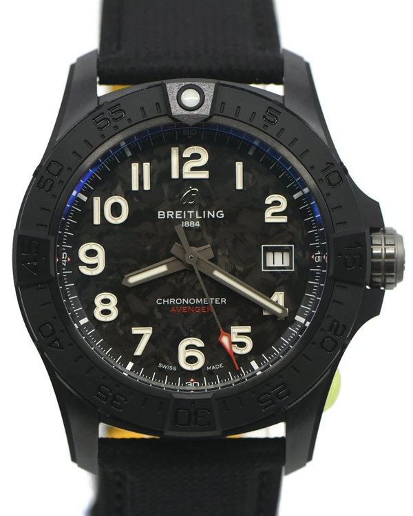 2026 Breitling Avenger "Night Mission" 42MM Carbon Dial Textile Strap (S17328)