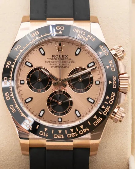 2021 Rolex Cosmograph Daytona 40MM Sundust Dial Rubber Strap (116515LN)
