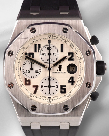 2011 Audemars Piguet Royal Oak Offshore Chronograph "Safari" 42MM Silver Dial Rubber Strap(26170ST)