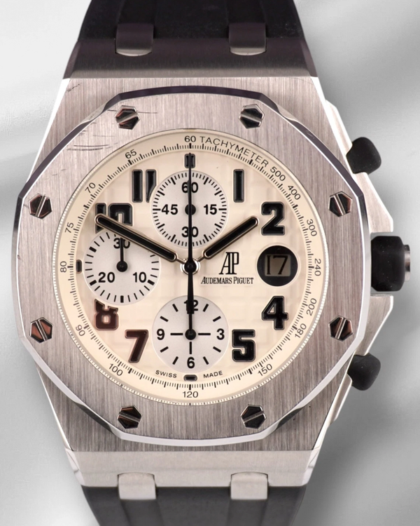 2011 Audemars Piguet Royal Oak Offshore Chronograph "Safari" 42MM Silver Dial Rubber Strap(26170ST)