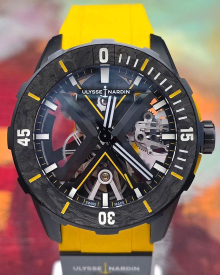 2022 Ulysse Nardin Diver X Skeleton L.E. 44MM Skeleton Dial Rubber Strap (3723-170LE-2A-BLACK/3B)