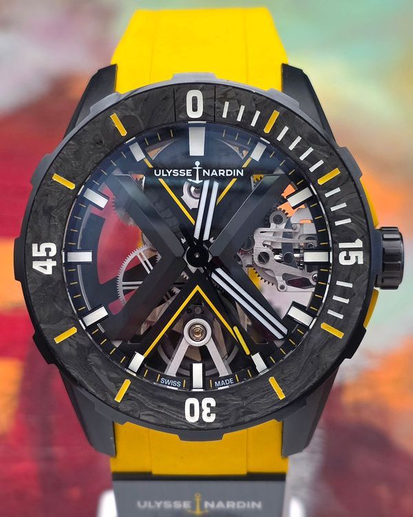 2022 Ulysse Nardin Diver X Skeleton L.E. 44MM Skeleton Dial Rubber Strap (3723-170LE-2A-BLACK/3B)